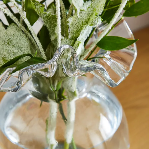 Handkerchief Clear Glass Vase