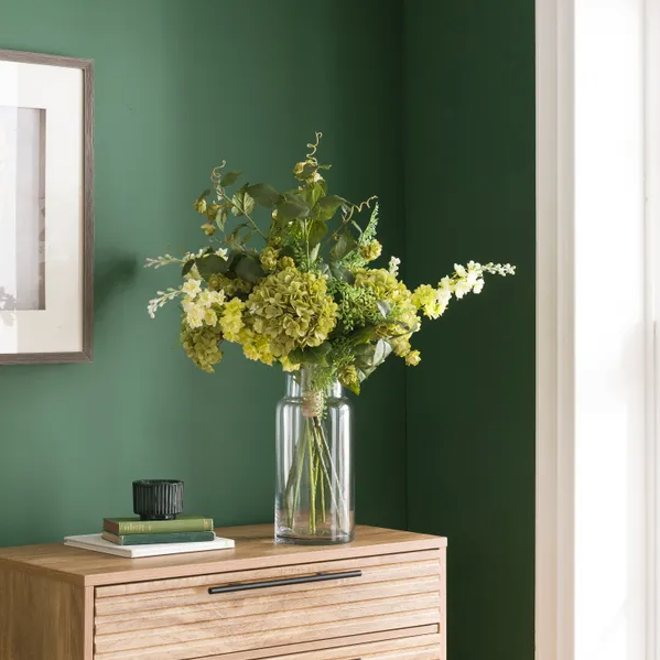 Artificial Faye Green Hydrangea Bouquet