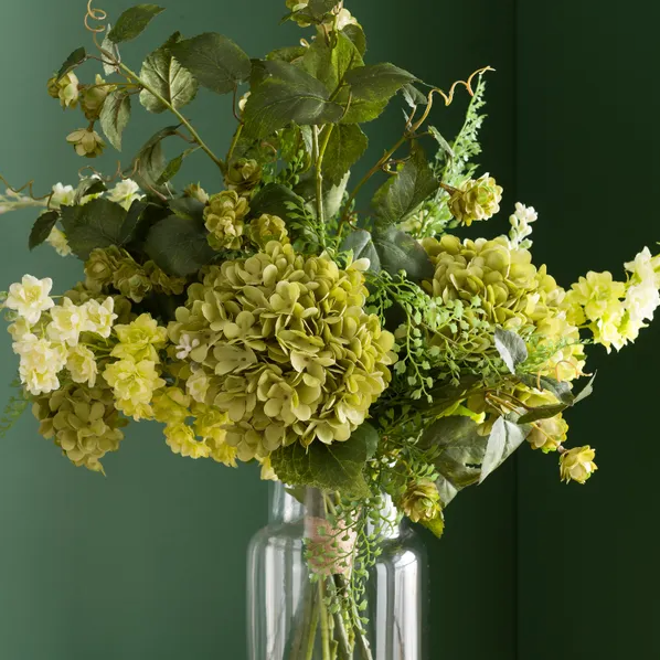 Artificial Faye Green Hydrangea Bouquet