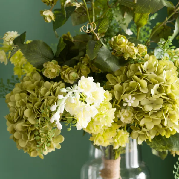 Artificial Faye Green Hydrangea Bouquet